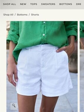 FRANK & EILEEN Waterford Walking Shorts In White Size 10